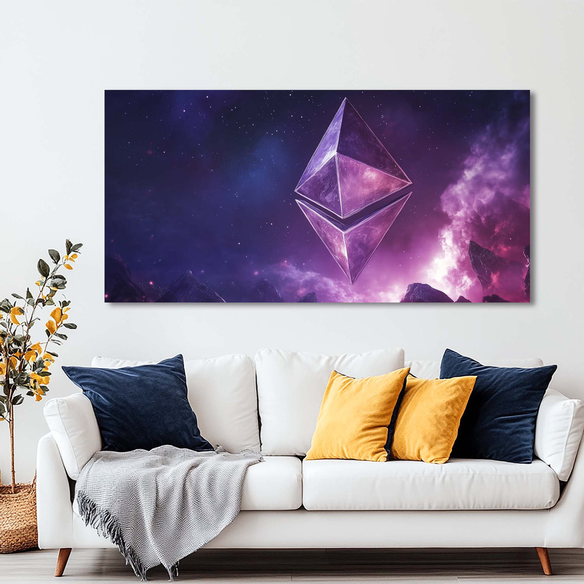 Blue Mysterious Horror Wall Art Modern Canvas Painting Prints Artwork Office Hallway Bedroom Living Room Decor