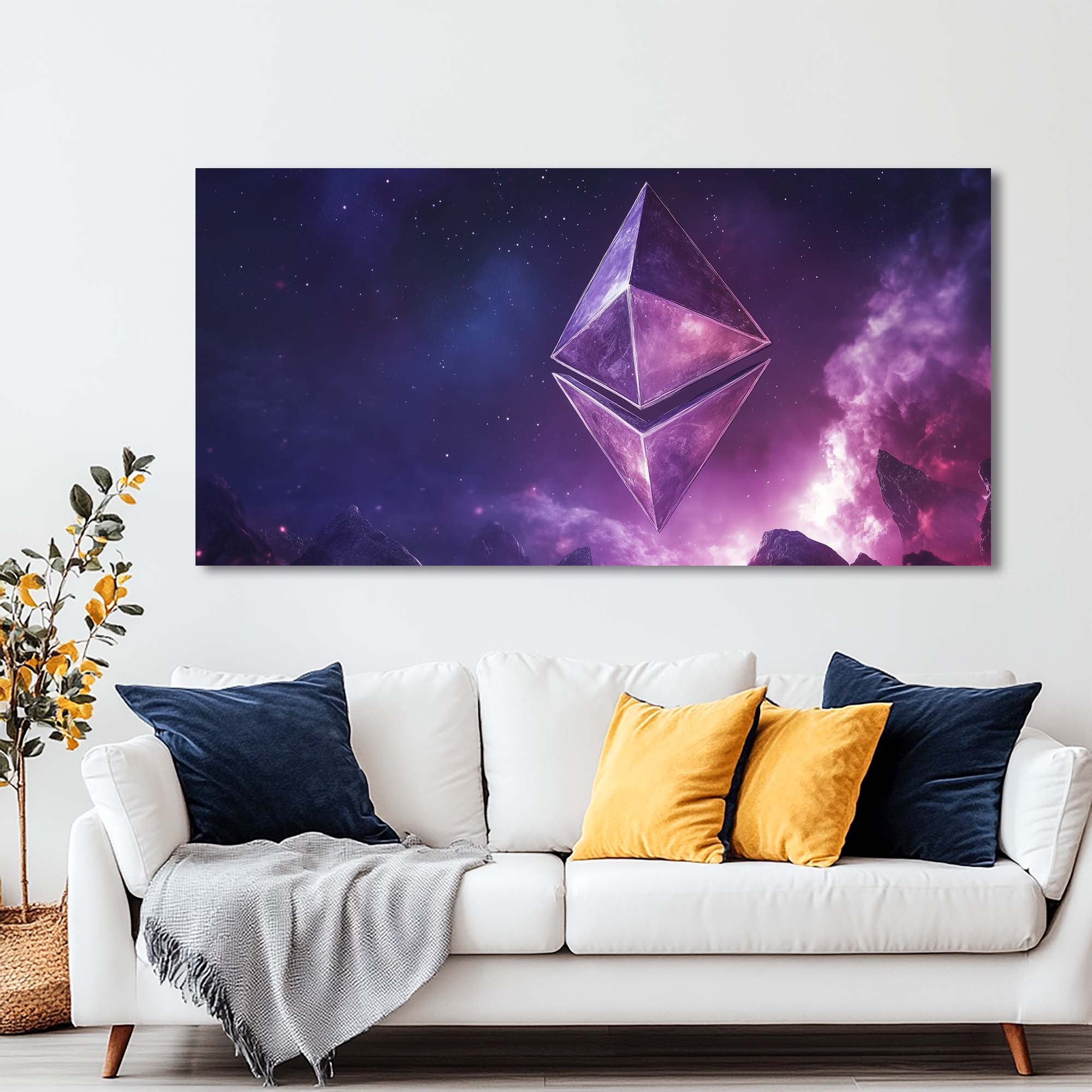 Blue Mysterious Horror Wall Art Modern Canvas Painting Prints Artwork Office Hallway Bedroom Living Room Decor