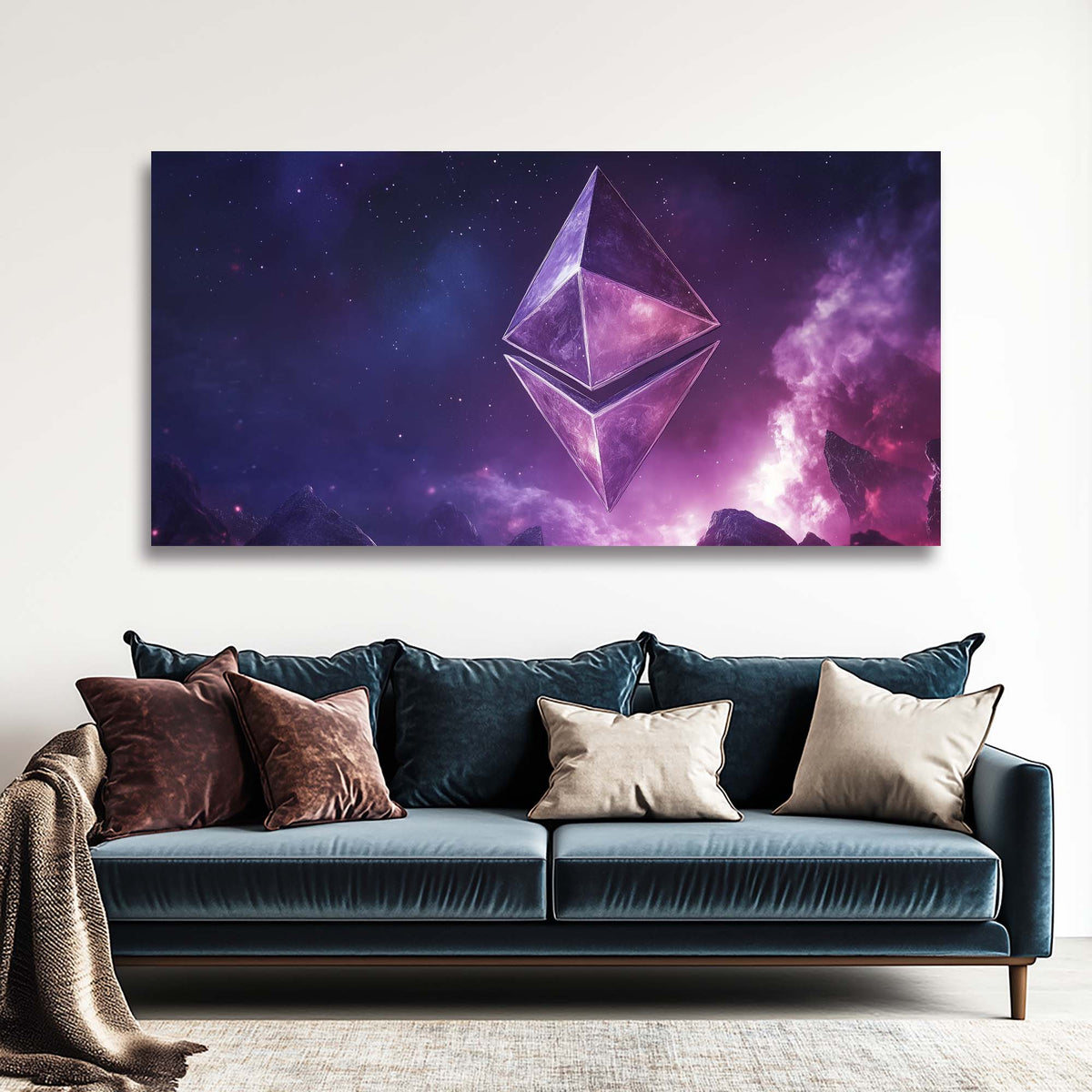 Blue Mysterious Horror Wall Art Modern Canvas Painting Prints Artwork Office Hallway Bedroom Living Room Decor
