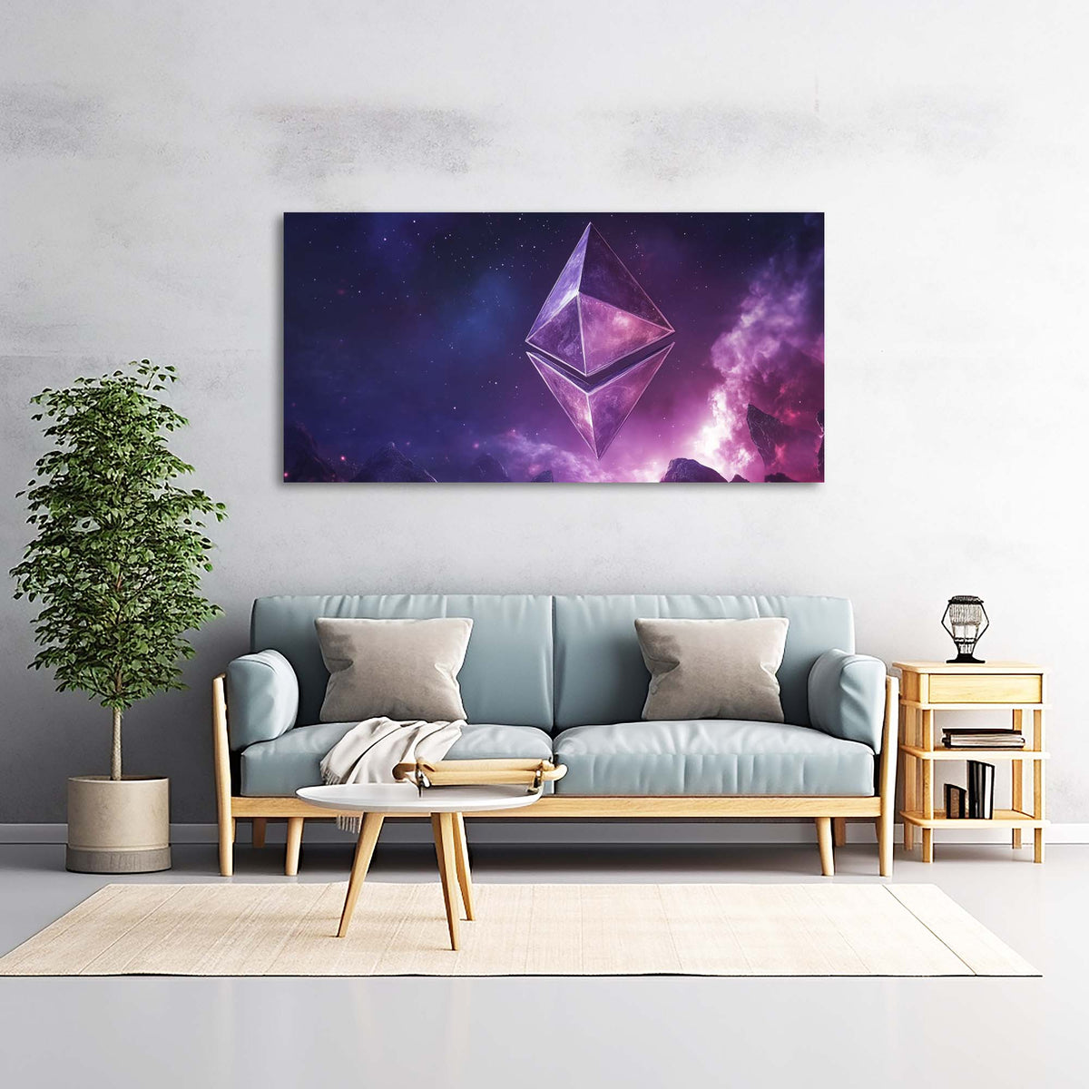 Blue Mysterious Horror Wall Art Modern Canvas Painting Prints Artwork Office Hallway Bedroom Living Room Decor
