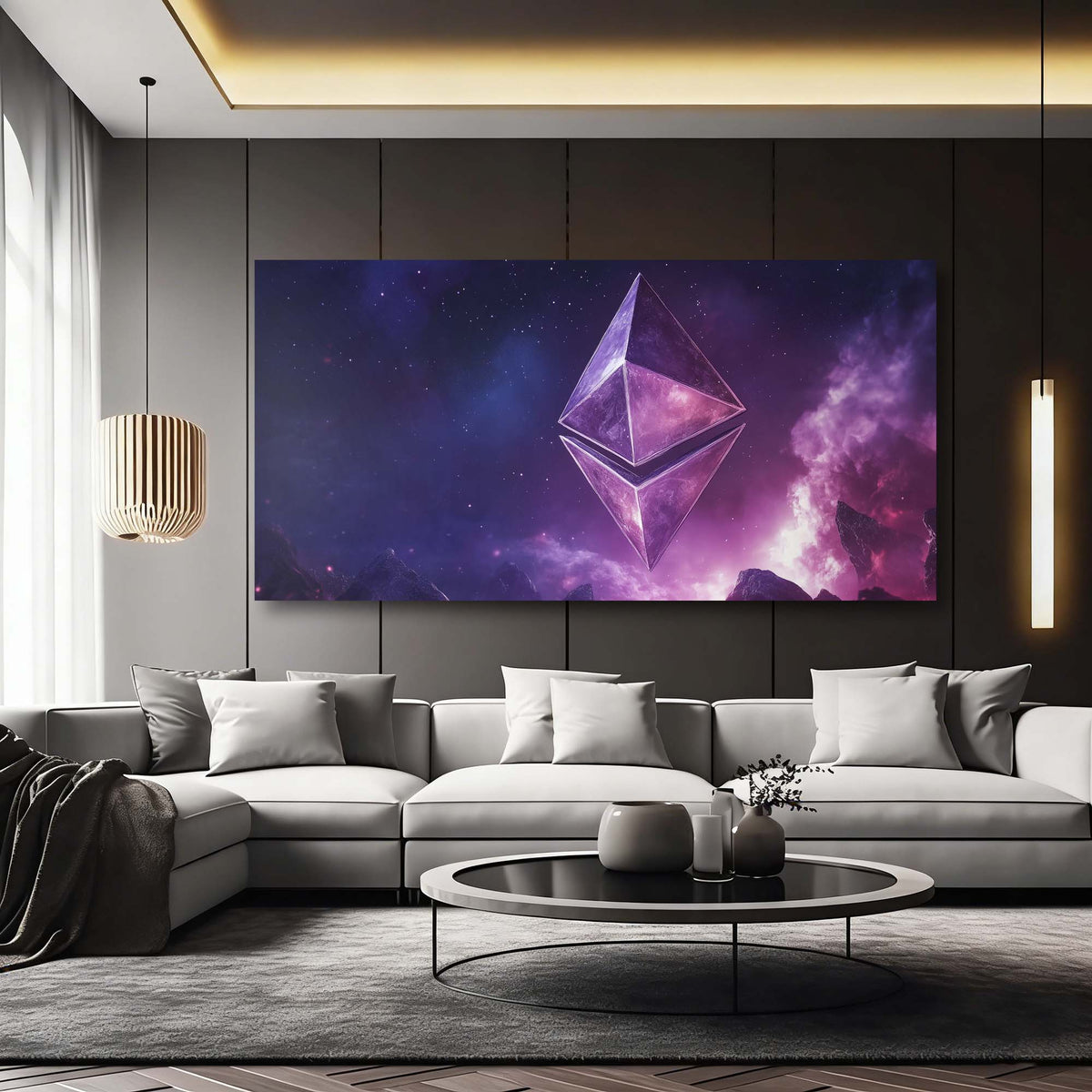 Blue Mysterious Horror Wall Art Modern Canvas Painting Prints Artwork Office Hallway Bedroom Living Room Decor