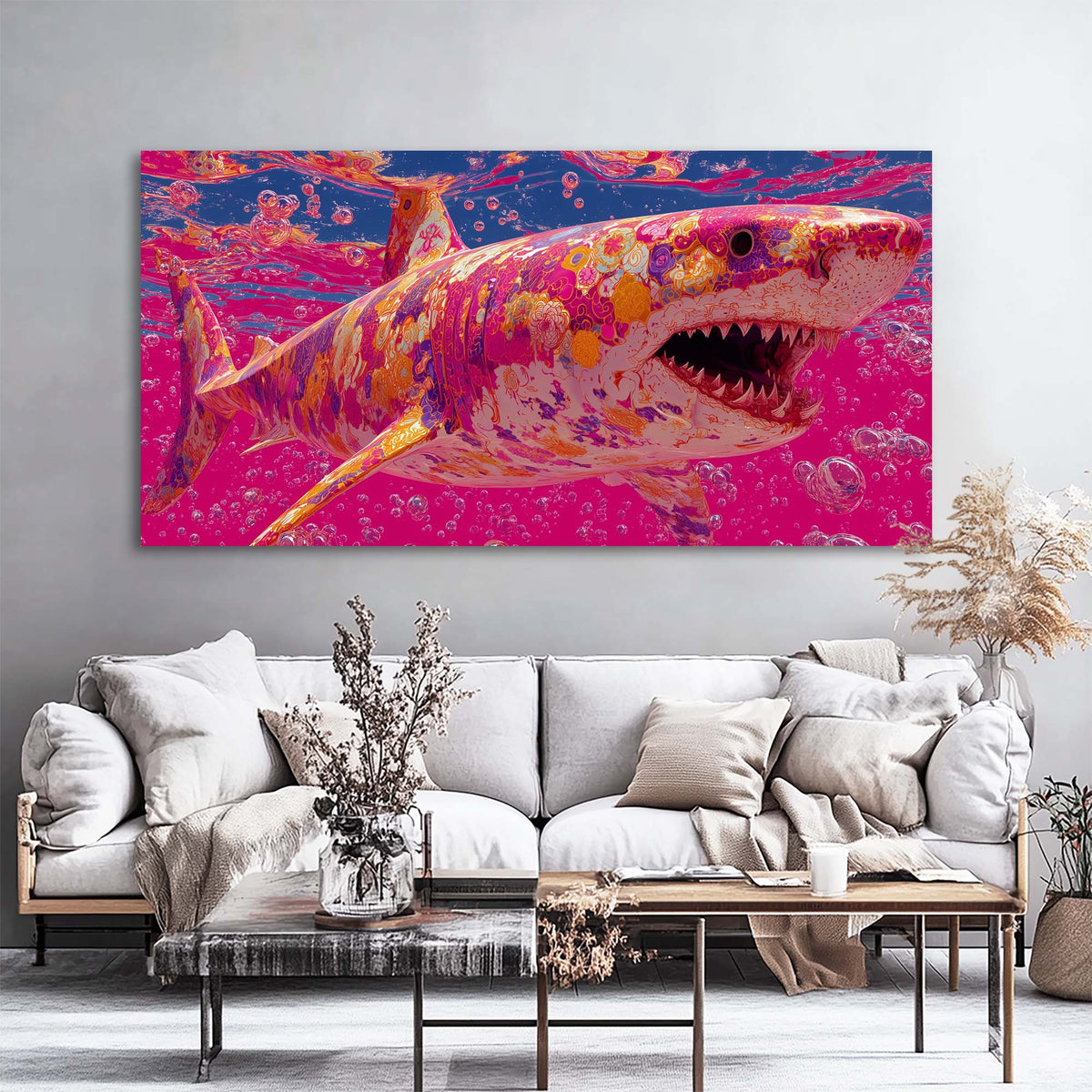 Pink Black and White Abstract Wall Art Canvas Painting Prints Artwor Office Bedroom Living Room Decor