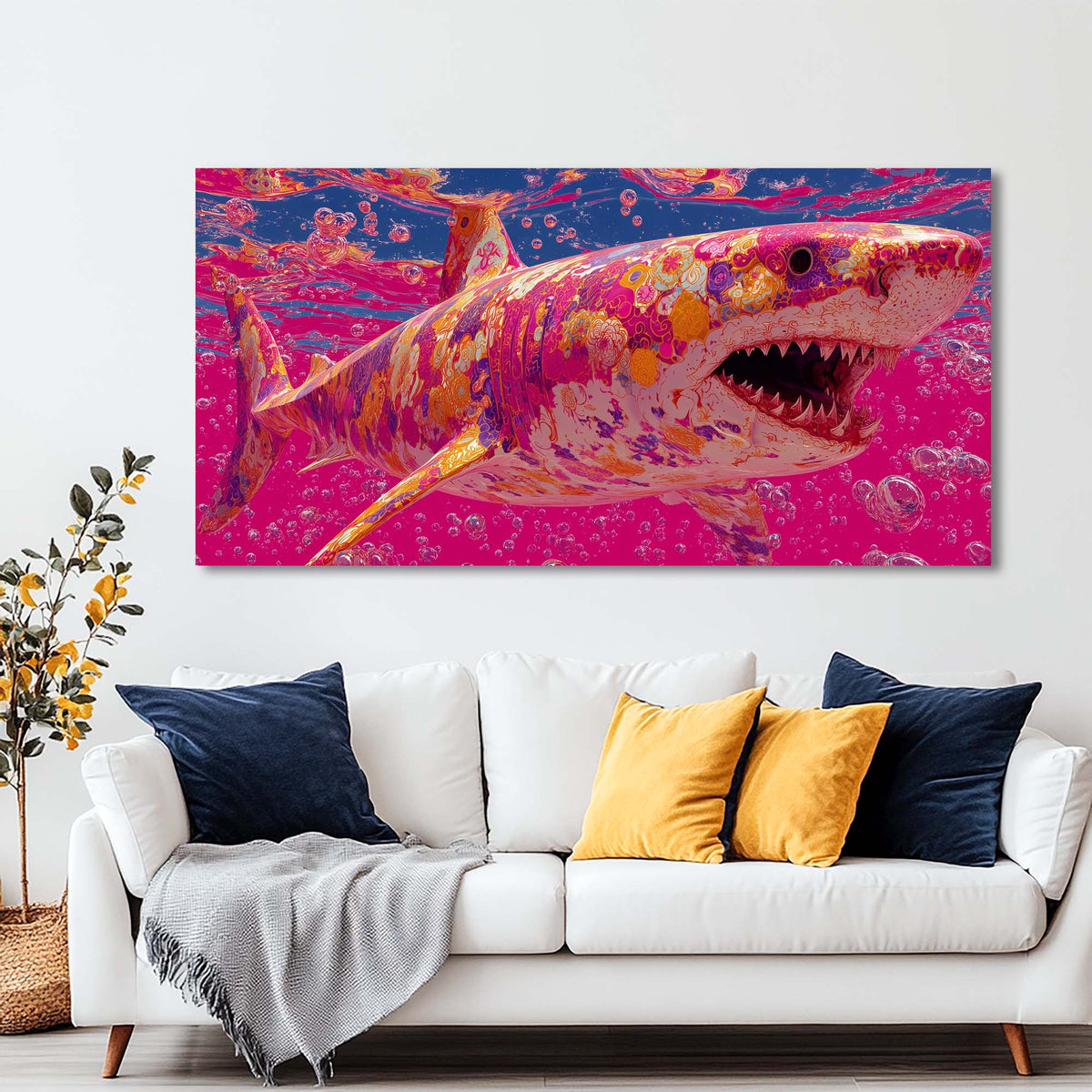 Pink Black and White Abstract Wall Art Canvas Painting Prints Artwor Office Bedroom Living Room Decor
