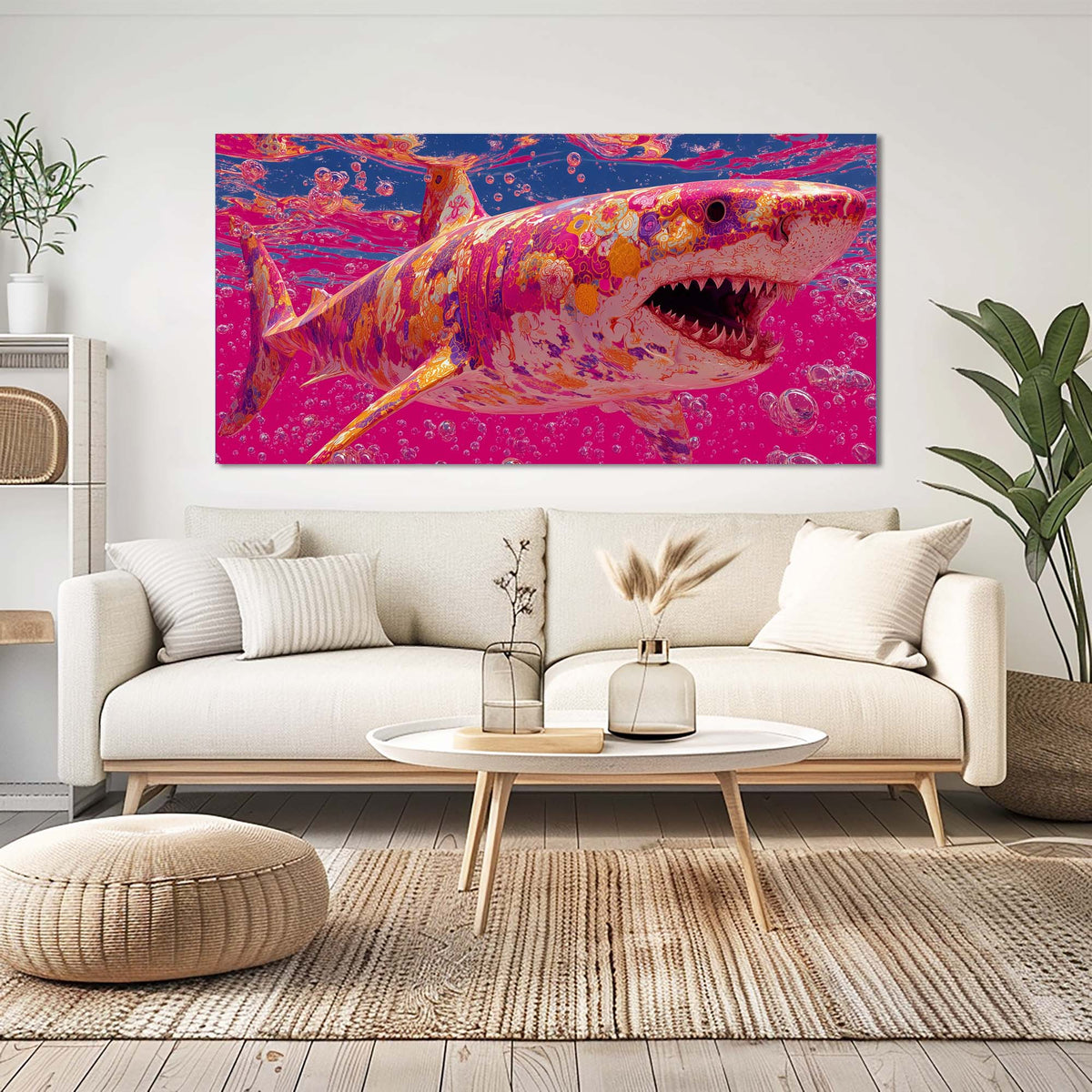 Pink Black and White Abstract Wall Art Canvas Painting Prints Artwor Office Bedroom Living Room Decor