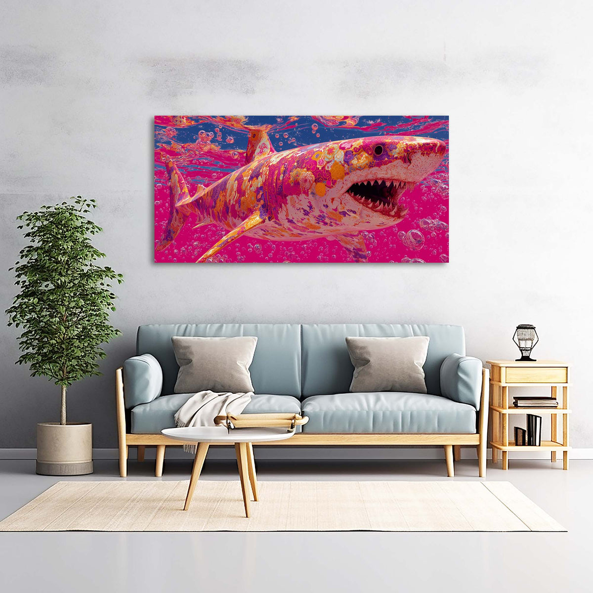 Pink Black and White Abstract Wall Art Canvas Painting Prints Artwor Office Bedroom Living Room Decor