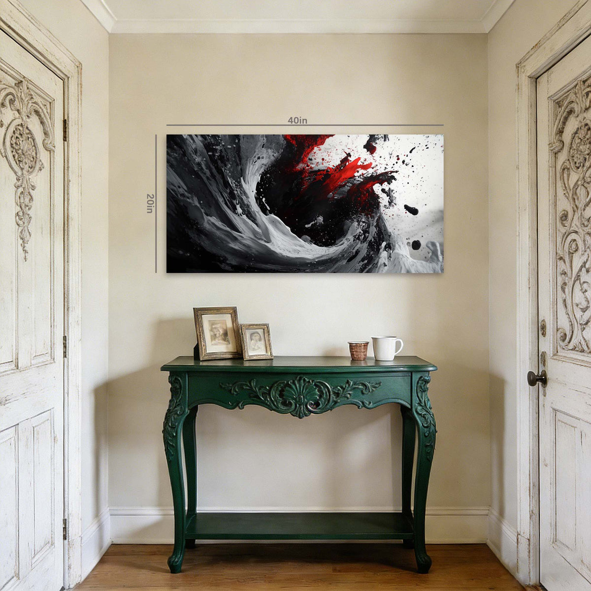 Black Abstract Wall Art for Living Room Canvas Painting Prints Art Deco Artwork Office Bedroom Decor