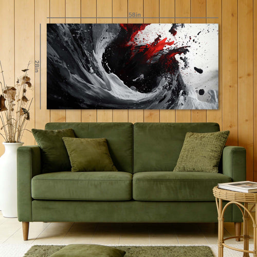 Black Abstract Wall Art for Living Room Canvas Painting Prints Art Deco Artwork Office Bedroom Decor