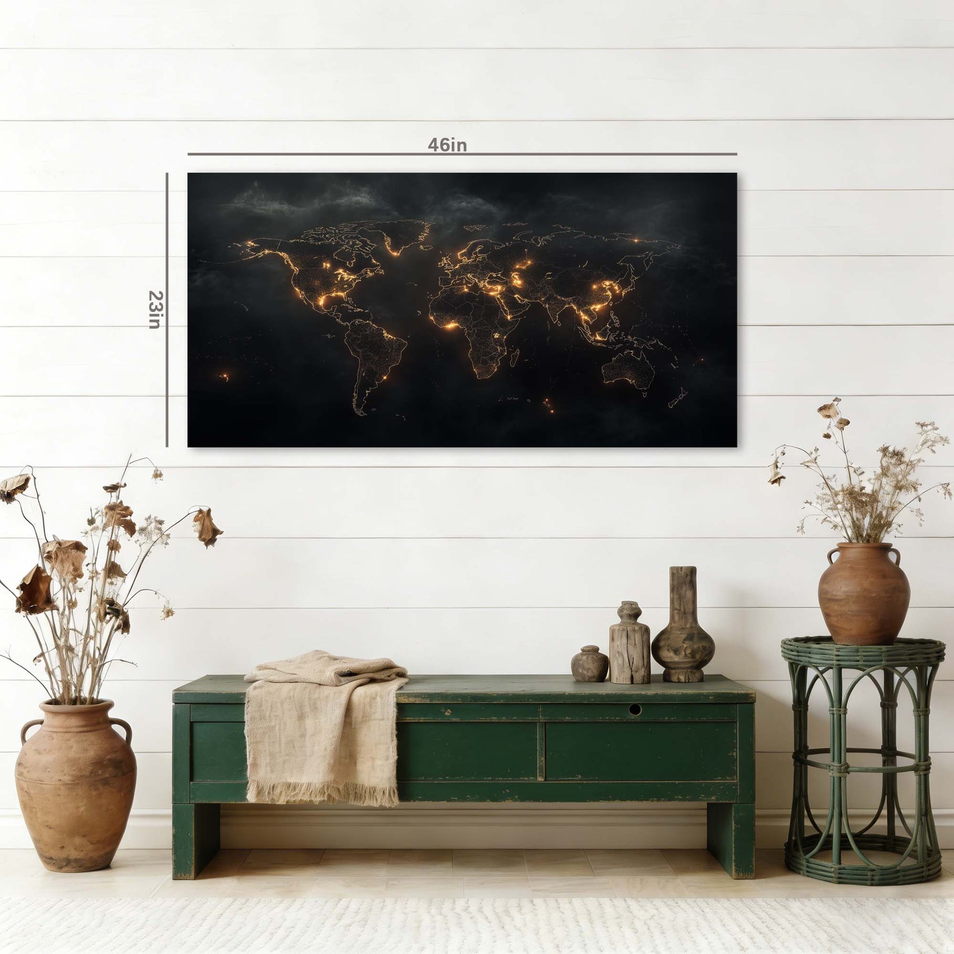 Gold Urban Maps Canvas Wall Art for Living Room Prints Artwork Bedroom Office Decor