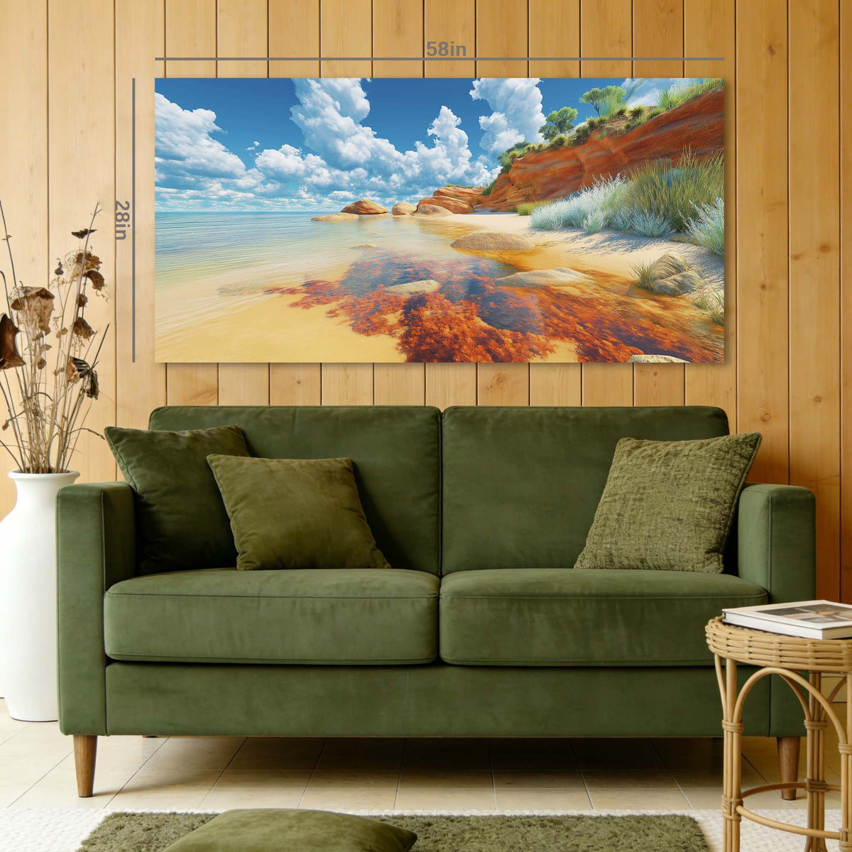 White Coastal Nature Wall Art Modern Canvas Painting Prints Artwork Office Hallway Bedroom Living Room Decor