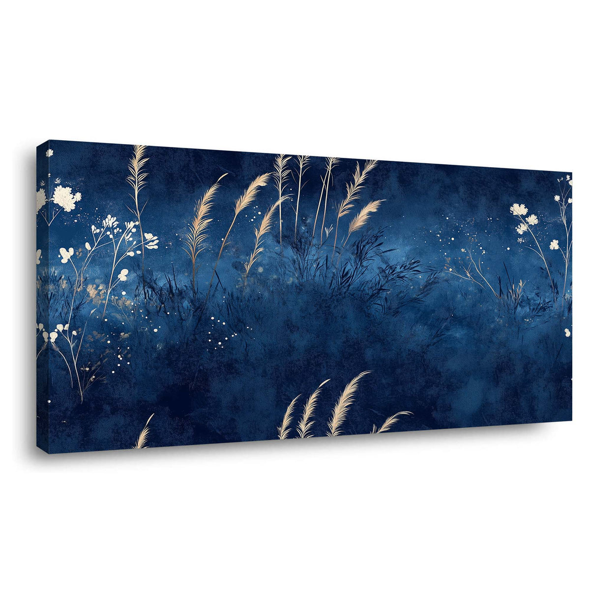 Navy Blue Mysterious Nature Wall Art Modern Canvas Painting Prints Artwork Office Hallway Bedroom Living Room Decor