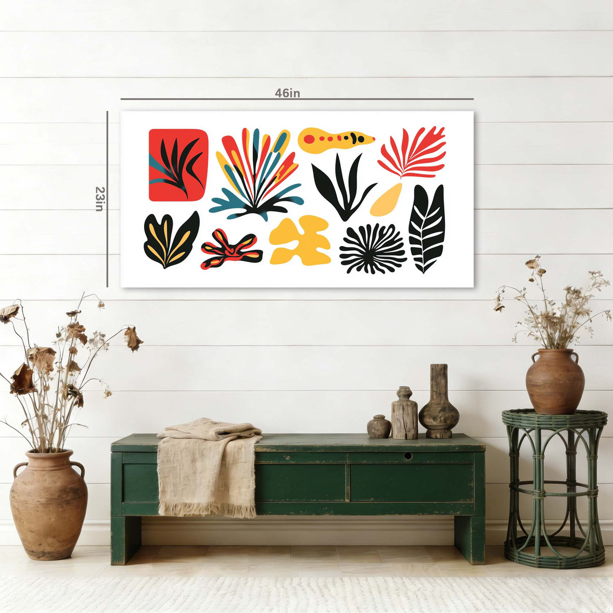 Blue Abstract Nature Wall Art for Living Room Canvas Painting Prints Artwork Family Bedroom Office Decor