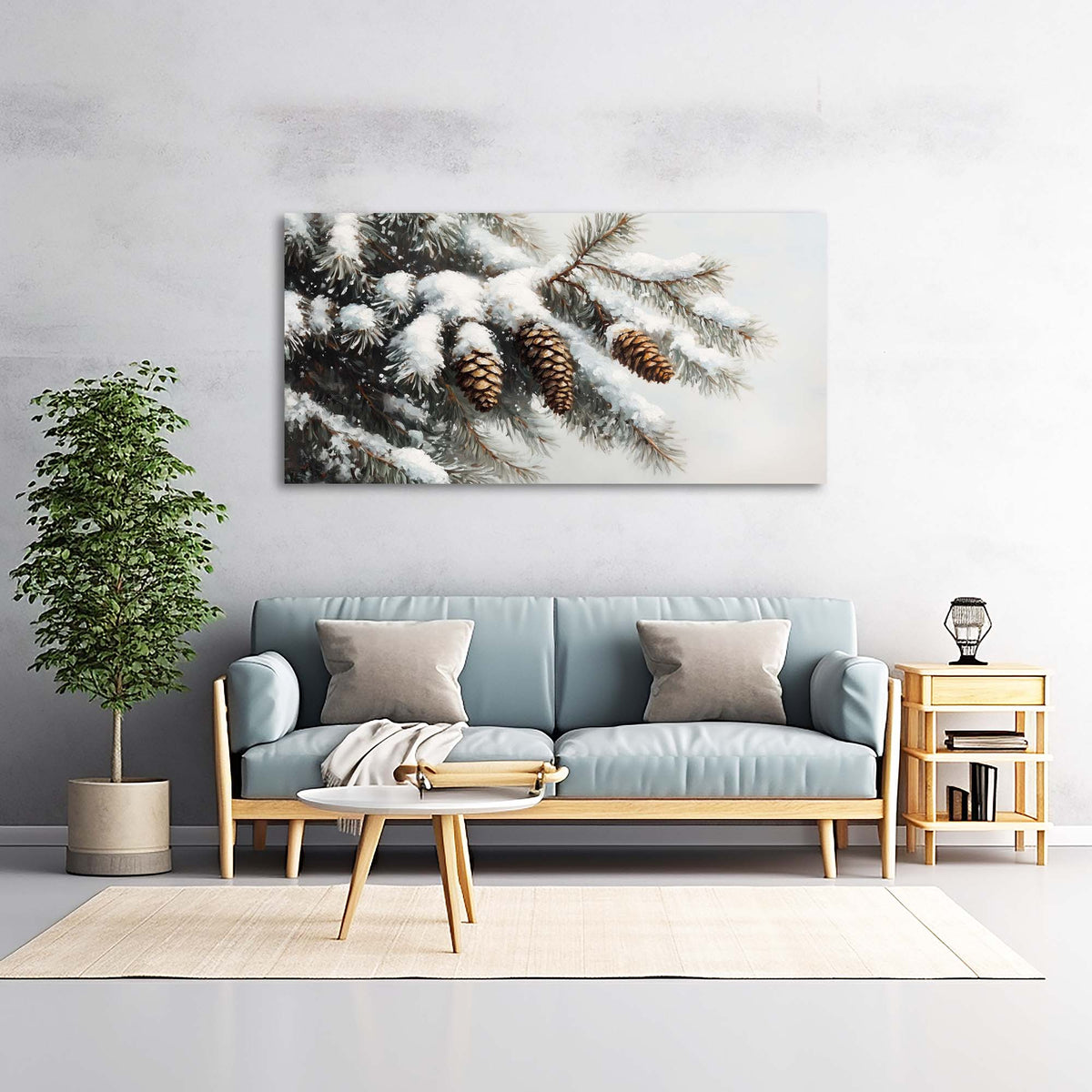 White Wildlife Nature Wall Art for Living Room Canvas Painting Prints Artwork Family Bedroom Office Decor