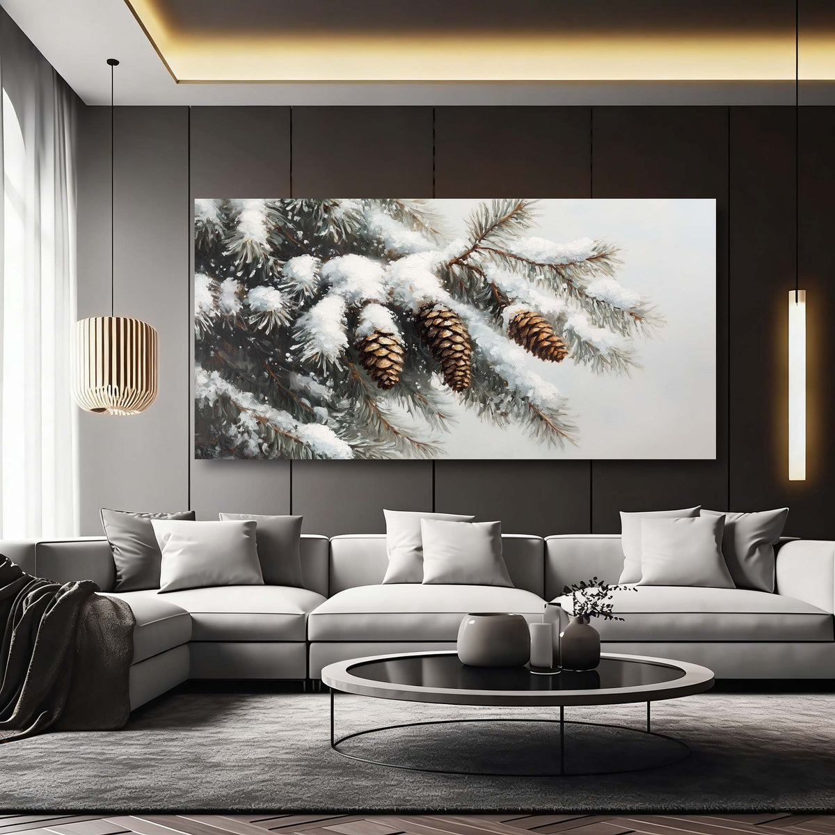 White Wildlife Nature Wall Art for Living Room Canvas Painting Prints Artwork Family Bedroom Office Decor