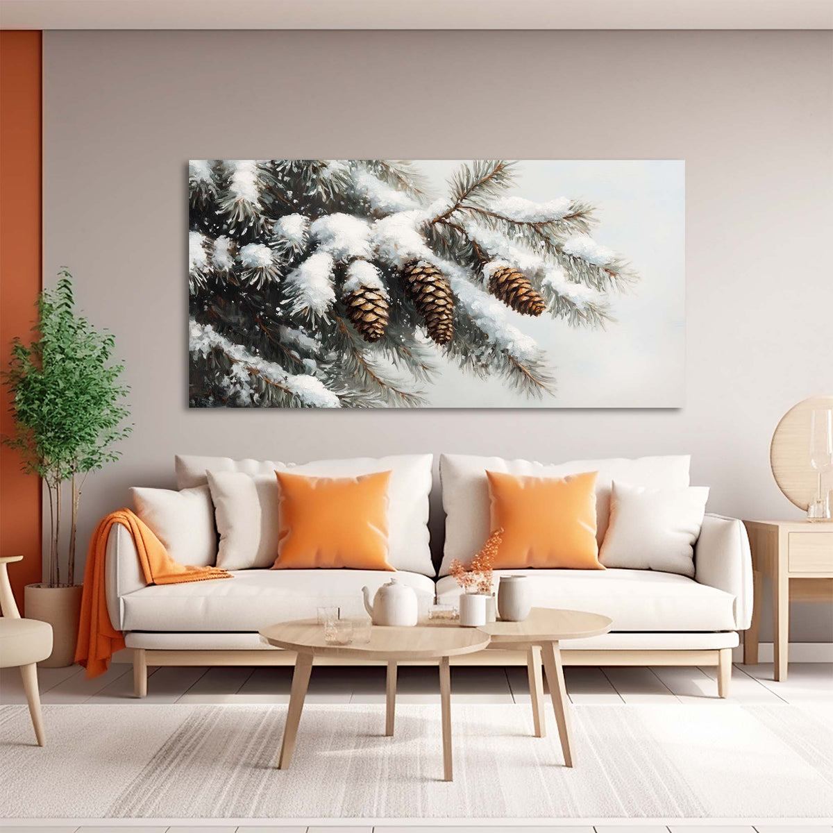 White Wildlife Nature Wall Art for Living Room Canvas Painting Prints Artwork Family Bedroom Office Decor