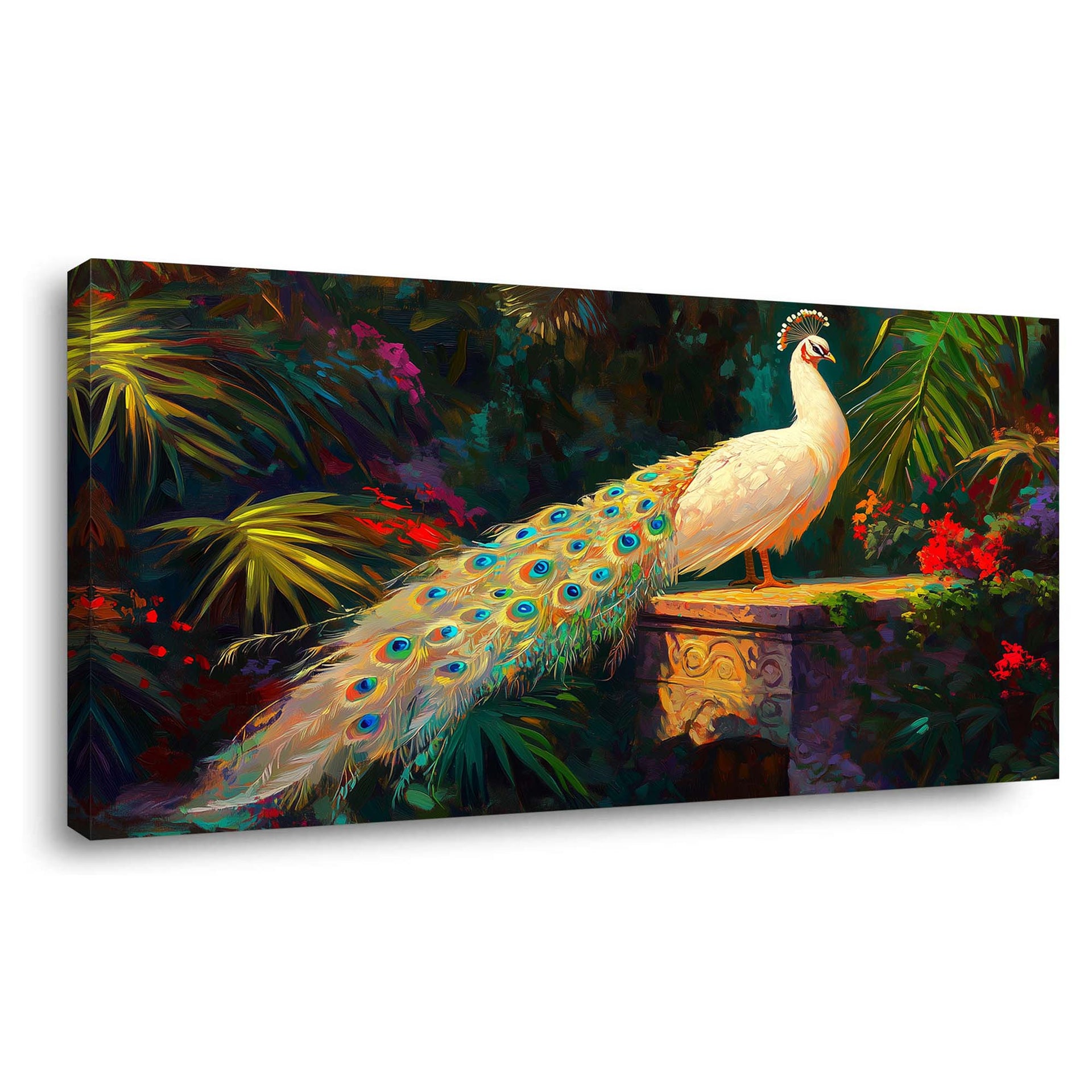 Green Tropical Floral Wall Art for Living Room Canvas Painting Prints Artwork Family Bedroom Office Decor