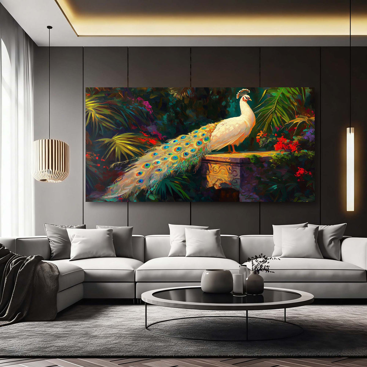 Green Tropical Floral Wall Art for Living Room Canvas Painting Prints Artwork Family Bedroom Office Decor