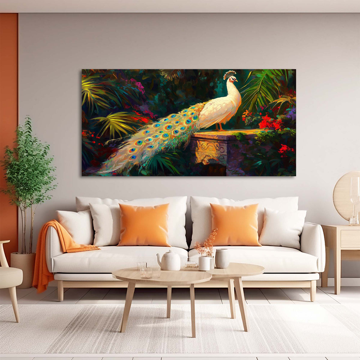 Green Tropical Floral Wall Art for Living Room Canvas Painting Prints Artwork Family Bedroom Office Decor