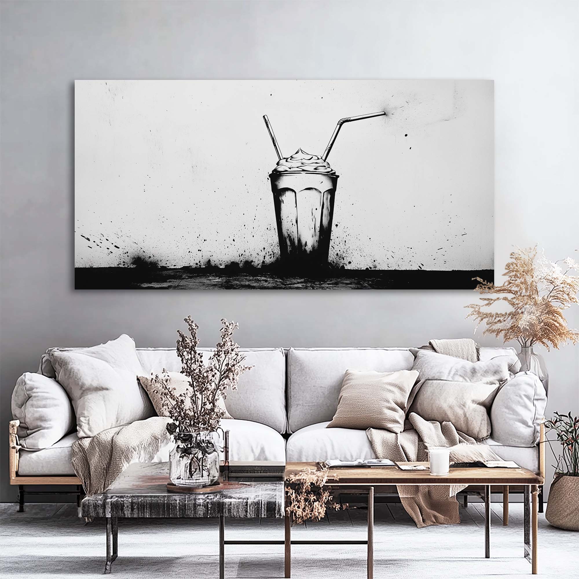 White Retro Vintage Wall Art Art Deco Painting Prints Canvas Artwork Living Room Family Bedroom Office Decor