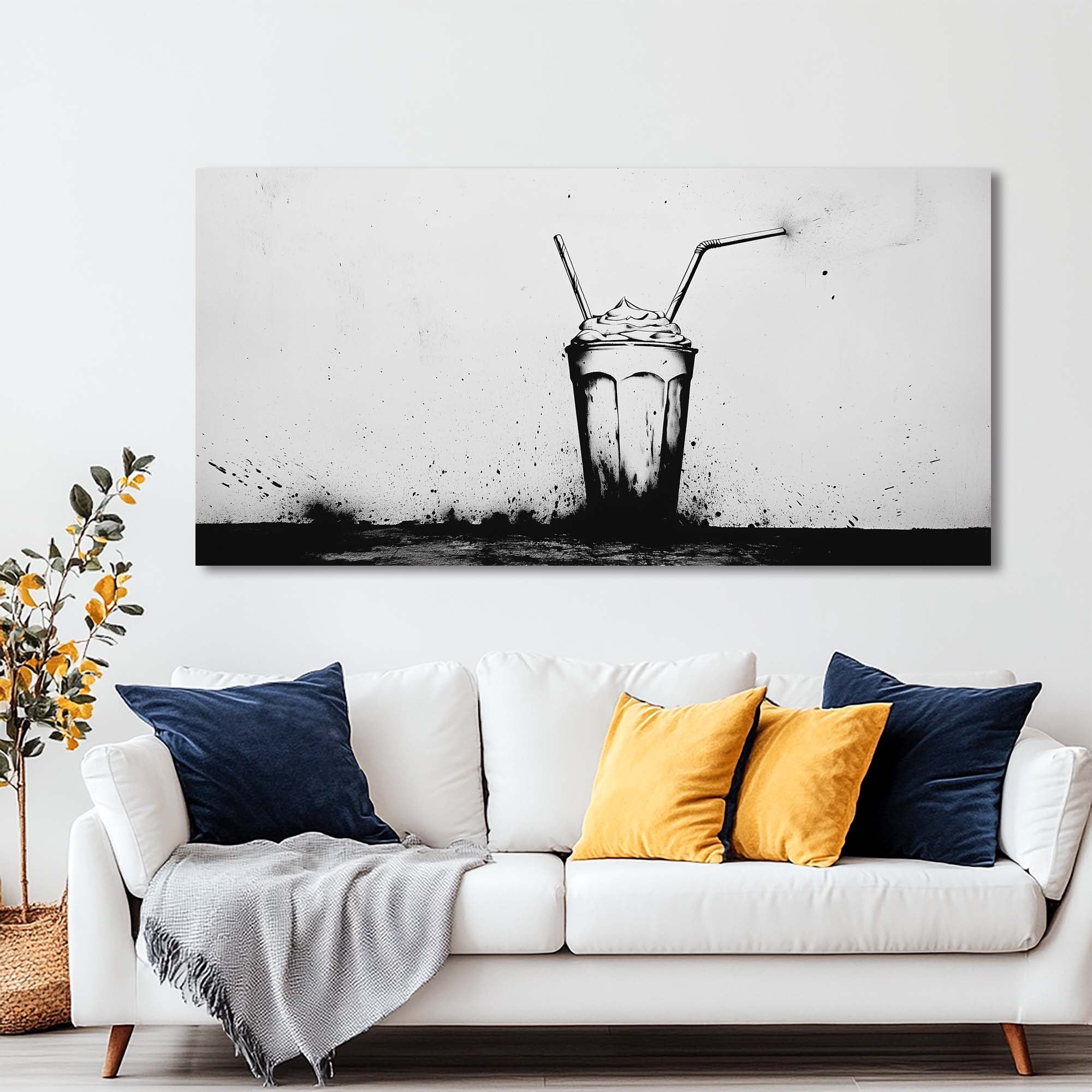 White Retro Vintage Wall Art Art Deco Painting Prints Canvas Artwork Living Room Family Bedroom Office Decor