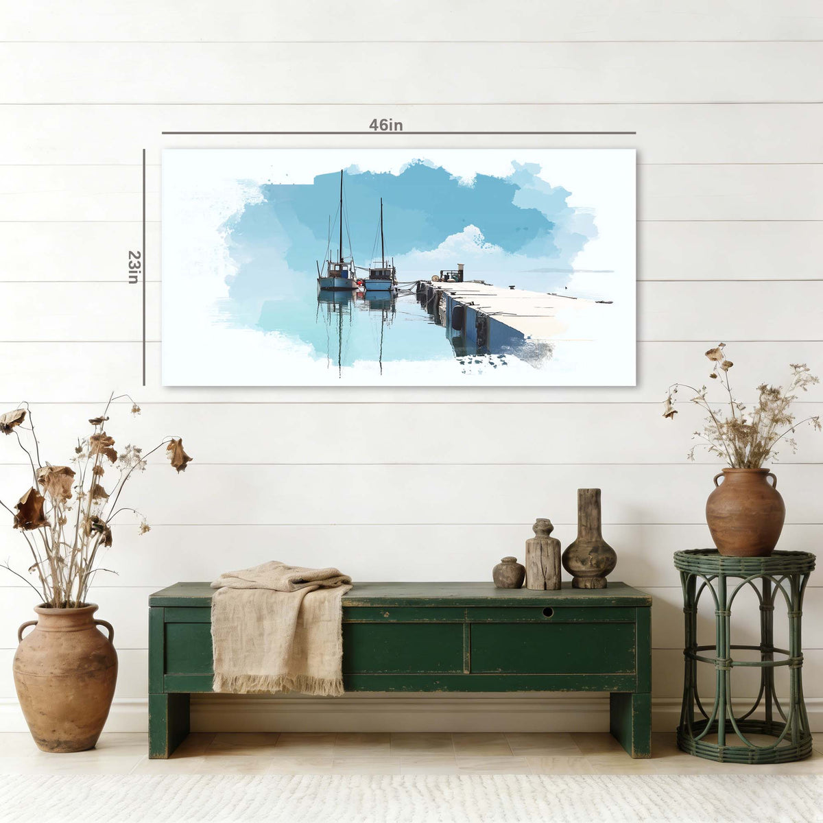 Blue Wildlife Nature Canvas Wall Art for Living Room Prints Artwork Bedroom Office Decor