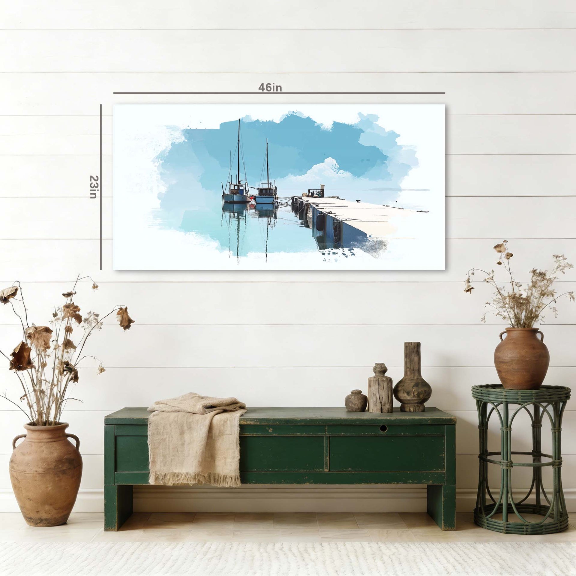 Blue Wildlife Nature Canvas Wall Art for Living Room Prints Artwork Bedroom Office Decor