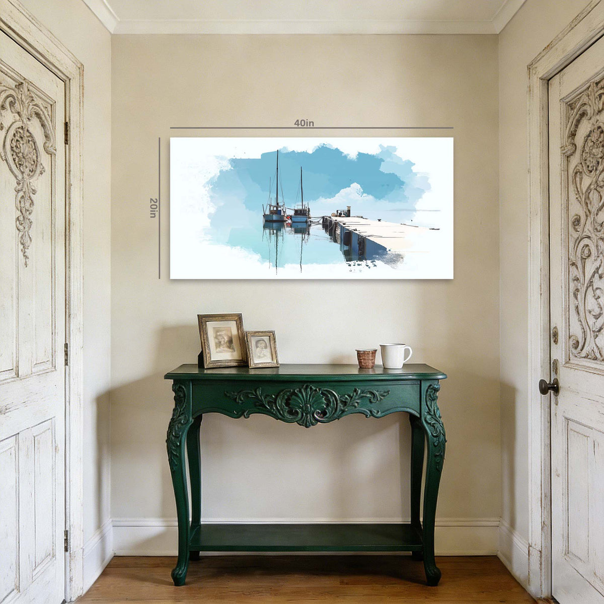 Blue Wildlife Nature Canvas Wall Art for Living Room Prints Artwork Bedroom Office Decor