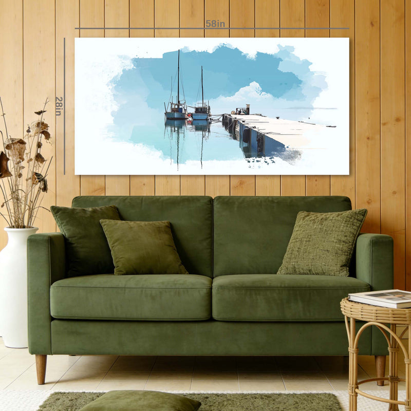 Blue Wildlife Nature Canvas Wall Art for Living Room Prints Artwork Bedroom Office Decor