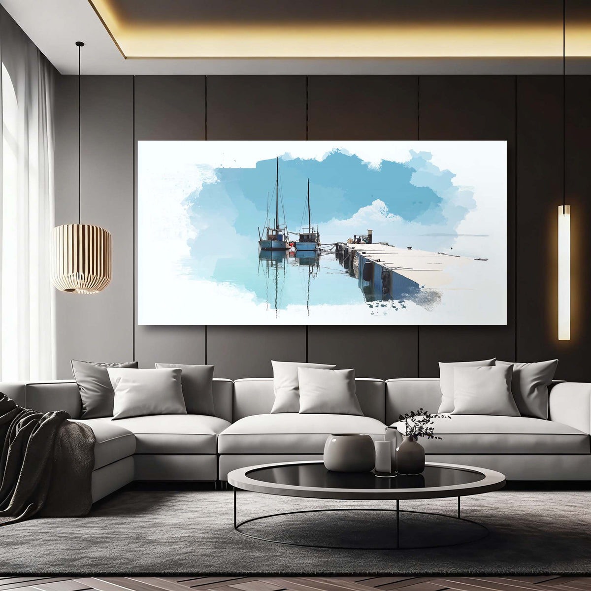 Blue Wildlife Nature Canvas Wall Art for Living Room Prints Artwork Bedroom Office Decor