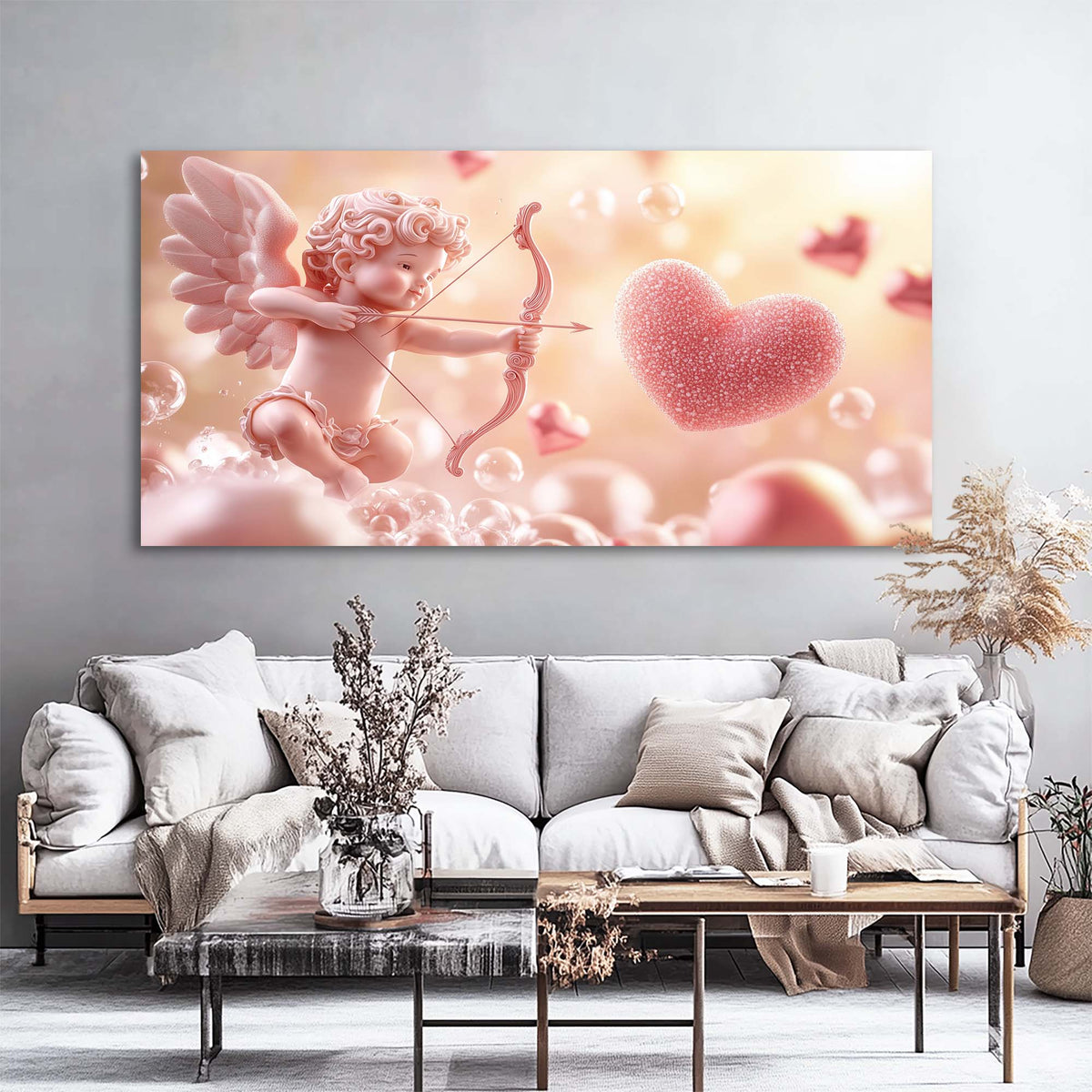 Pink Black and White Abstract Wall Art for Living Room Canvas Painting Prints Artwork Family Bedroom Office Decor