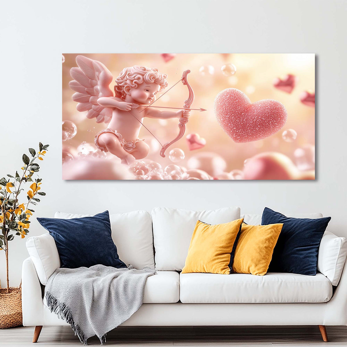 Pink Black and White Abstract Wall Art for Living Room Canvas Painting Prints Artwork Family Bedroom Office Decor
