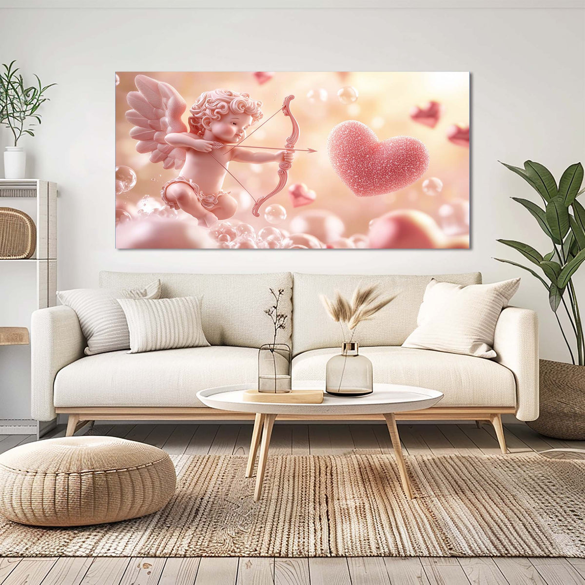 Pink Black and White Abstract Wall Art for Living Room Canvas Painting Prints Artwork Family Bedroom Office Decor