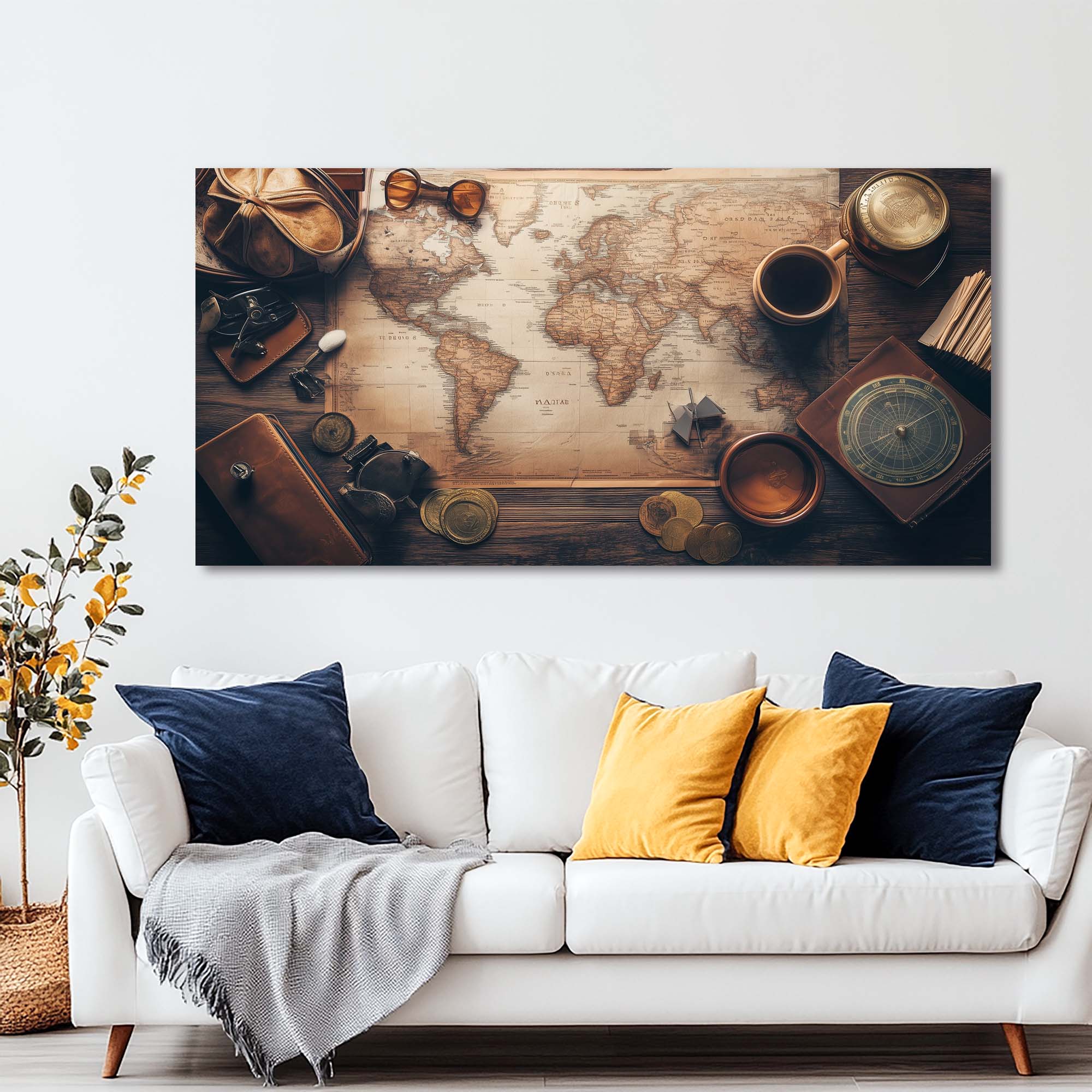 Black Vintage Wall Art for Living Room Canvas Painting Prints Art Deco Artwork Office Bedroom Decor