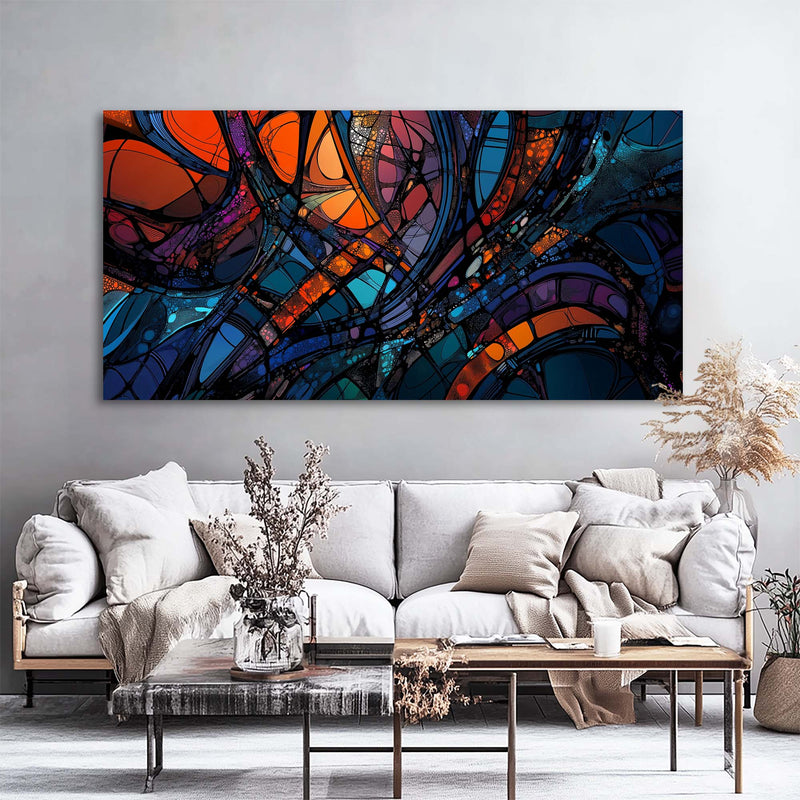 Purple Mysterious Abstract Wall Art Art Deco Painting Prints Canvas Artwork Living Room Family Bedroom Office Decor