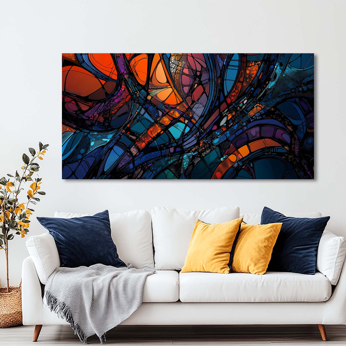 Purple Mysterious Abstract Wall Art Art Deco Painting Prints Canvas Artwork Living Room Family Bedroom Office Decor