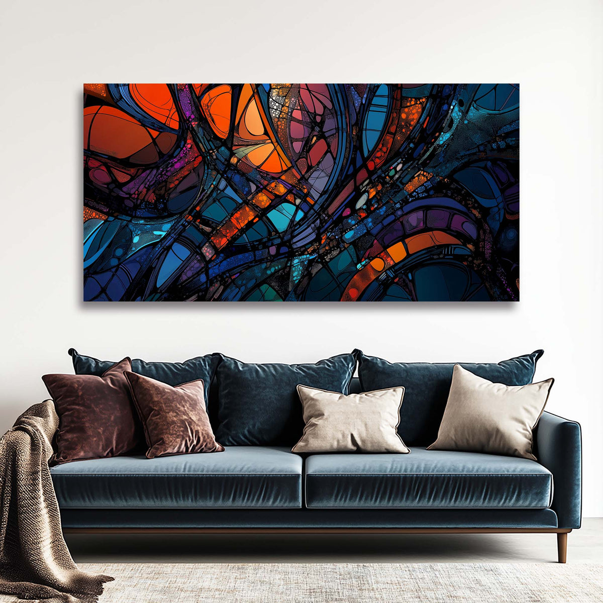 Purple Mysterious Abstract Wall Art Art Deco Painting Prints Canvas Artwork Living Room Family Bedroom Office Decor