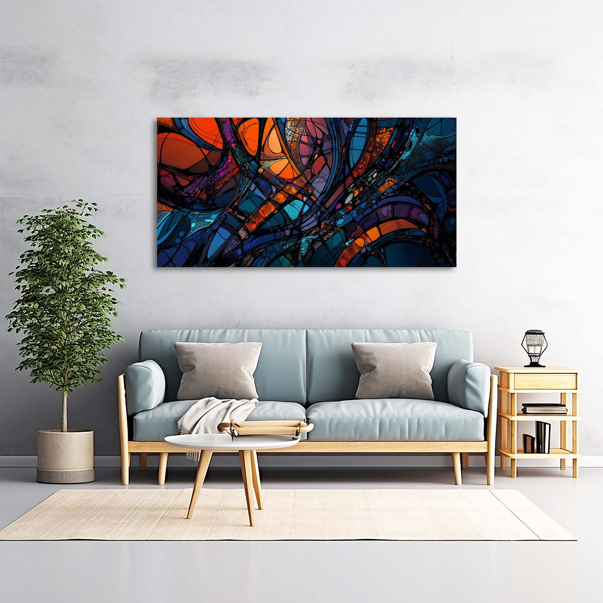 Purple Mysterious Abstract Wall Art Art Deco Painting Prints Canvas Artwork Living Room Family Bedroom Office Decor