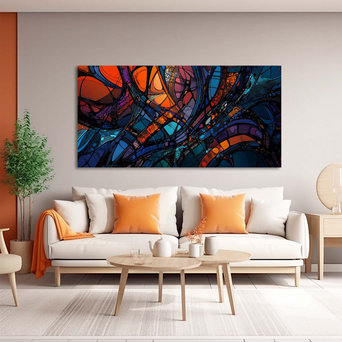 Purple Mysterious Abstract Wall Art Art Deco Painting Prints Canvas Artwork Living Room Family Bedroom Office Decor