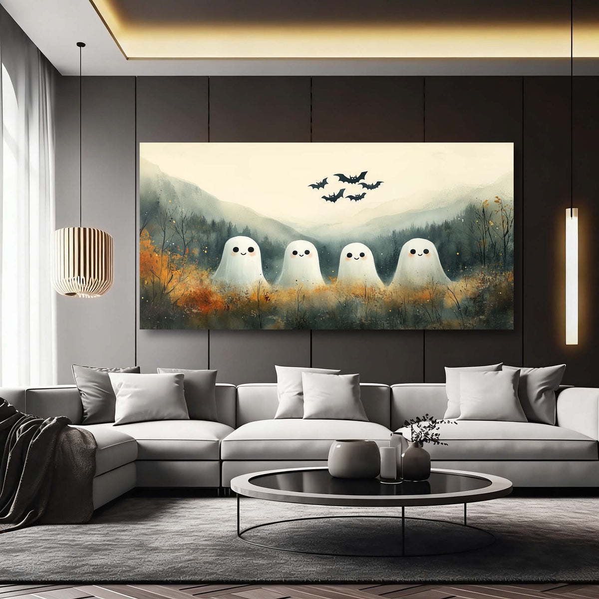 Black Mysterious Nature Wall Art Modern Canvas Painting Prints Artwork Office Hallway Bedroom Living Room Decor
