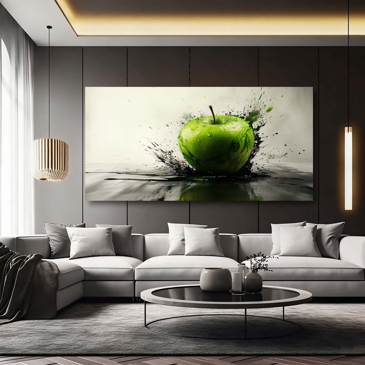 Black Black and White Abstract Wall Art Art Deco Painting Prints Canvas Artwork Living Room Family Bedroom Office Decor