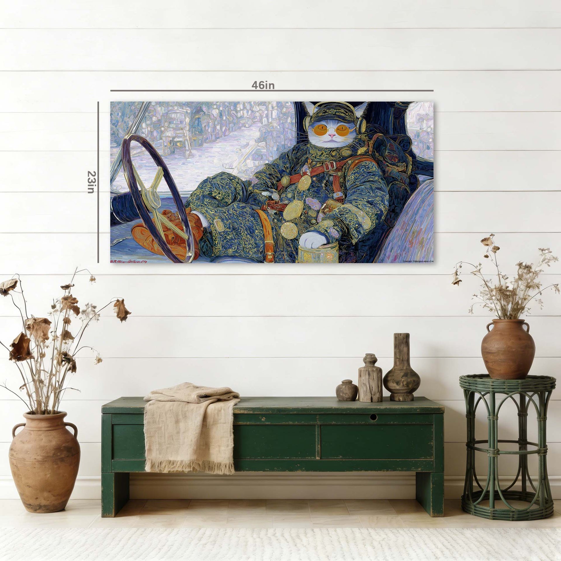 Blue Fantasy Funny Wall Art for Living Room Canvas Painting Prints Artwork Family Bedroom Office Decor