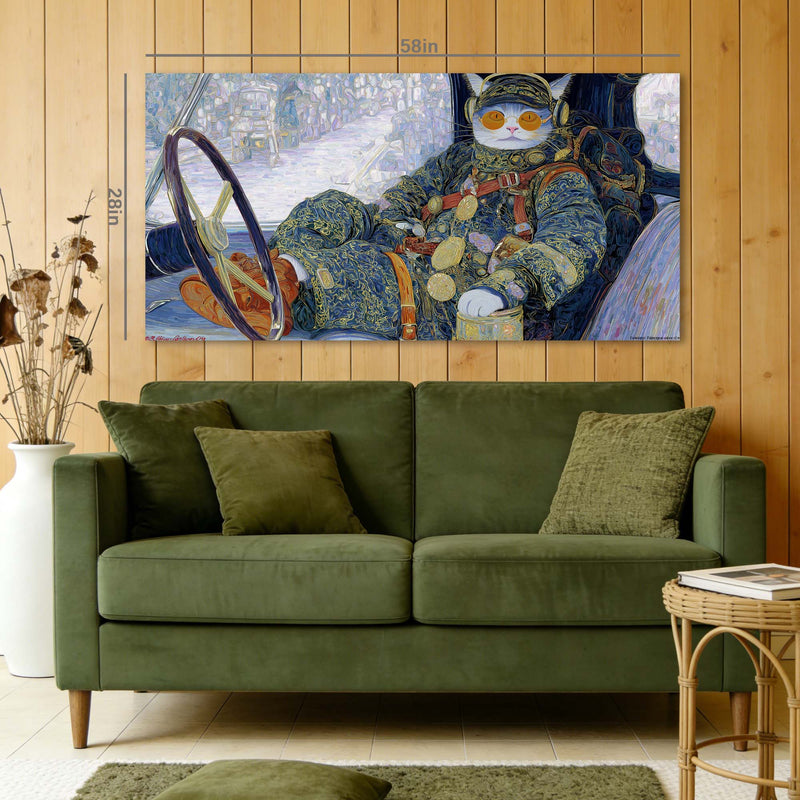 Blue Fantasy Funny Wall Art for Living Room Canvas Painting Prints Artwork Family Bedroom Office Decor
