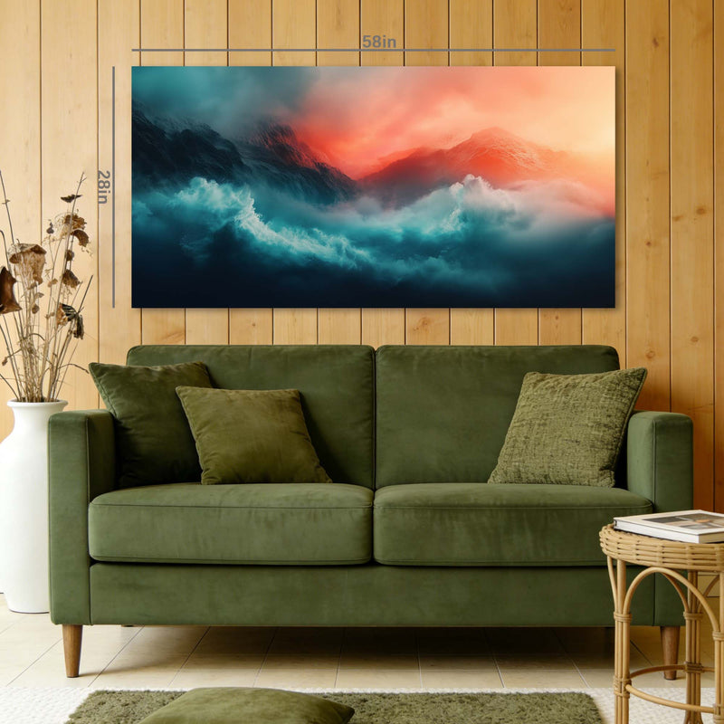 Orange Mysterious Nature Wall Art for Living Room Canvas Painting Prints Artwork Family Bedroom Office Decor