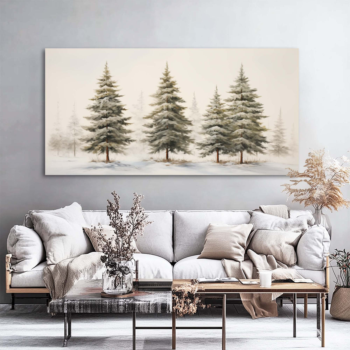 Gray Wildlife Nature Wall Art Canvas Painting Prints Artwor Office Bedroom Living Room Decor