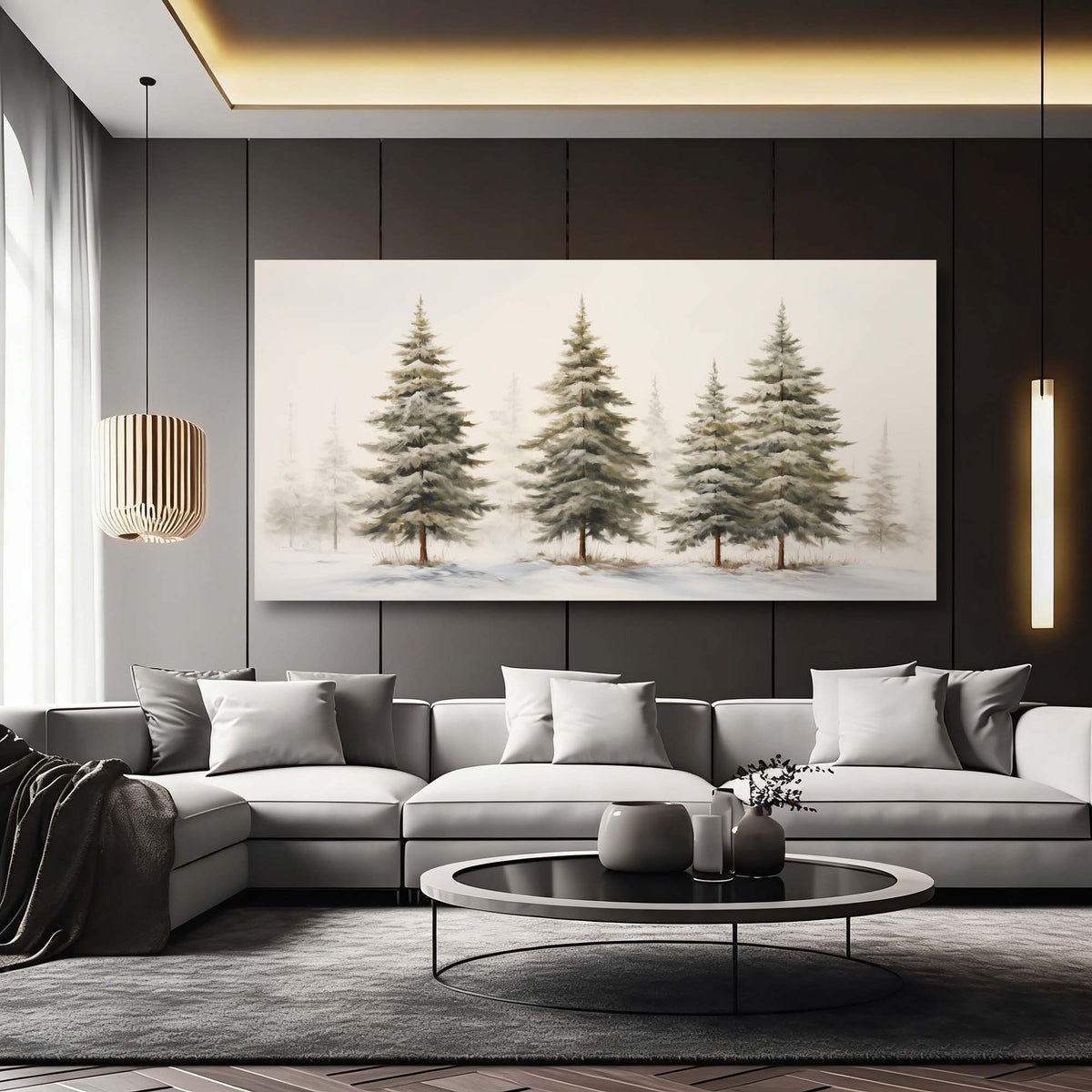 Gray Wildlife Nature Wall Art Canvas Painting Prints Artwor Office Bedroom Living Room Decor