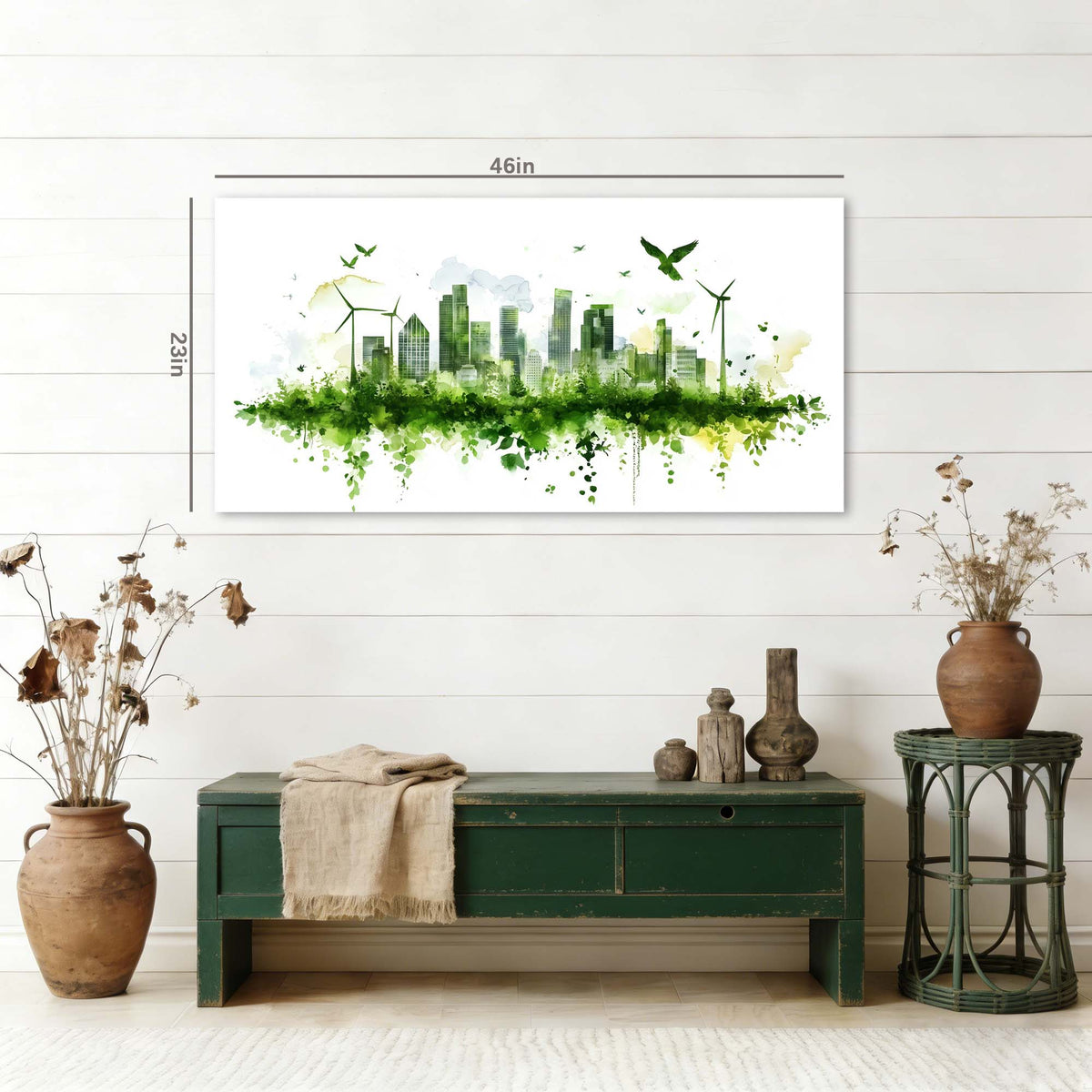 Yellow Urban Nature Wall Art Canvas Painting Prints Artwor Office Bedroom Living Room Decor