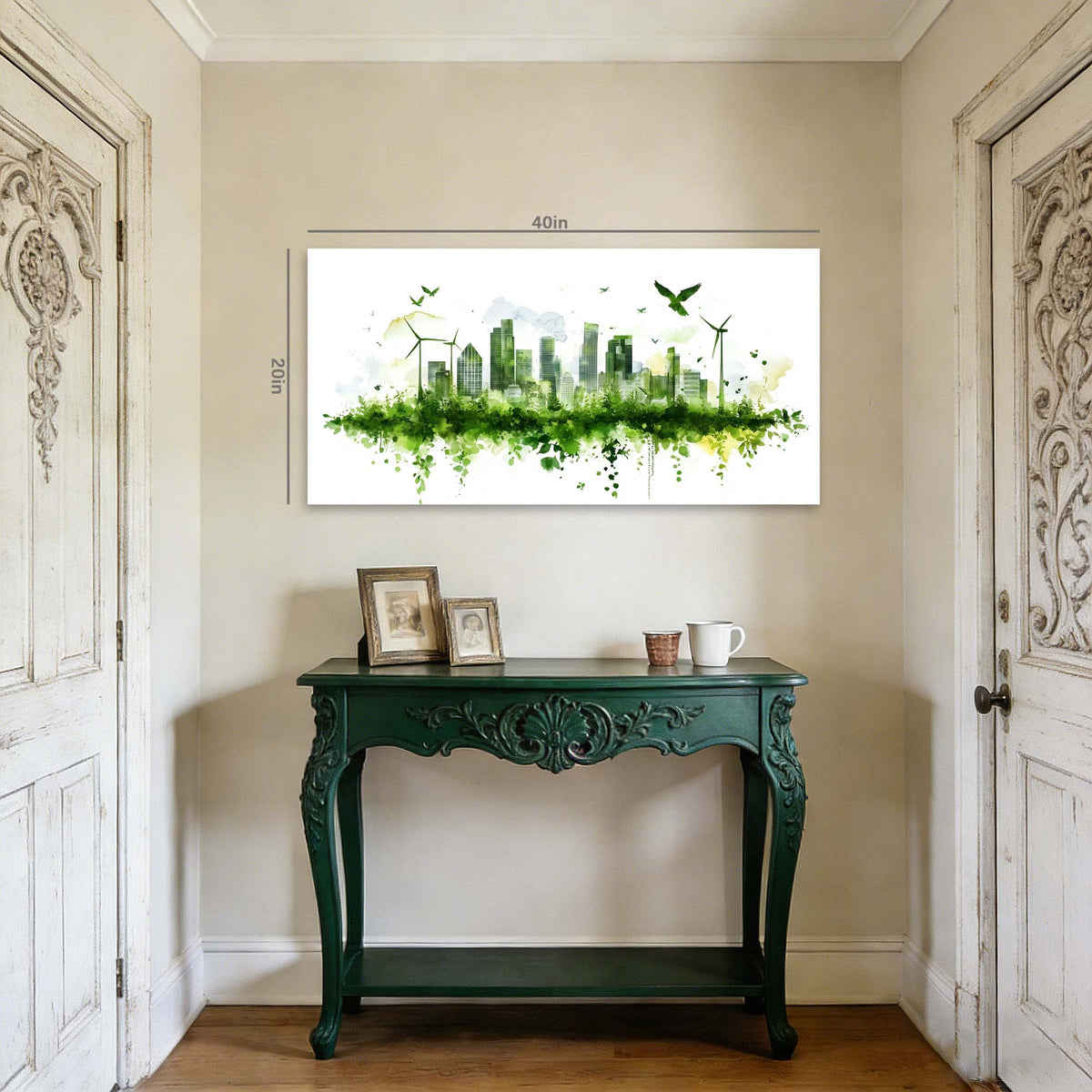 Yellow Urban Nature Wall Art Canvas Painting Prints Artwor Office Bedroom Living Room Decor