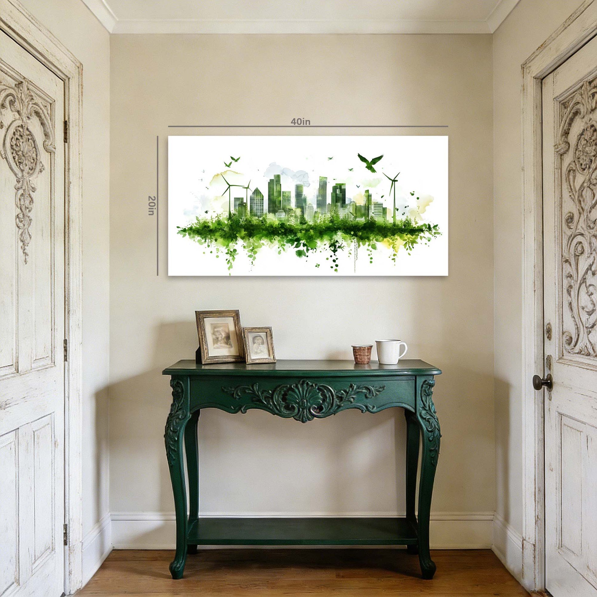 Yellow Urban Nature Wall Art Canvas Painting Prints Artwor Office Bedroom Living Room Decor