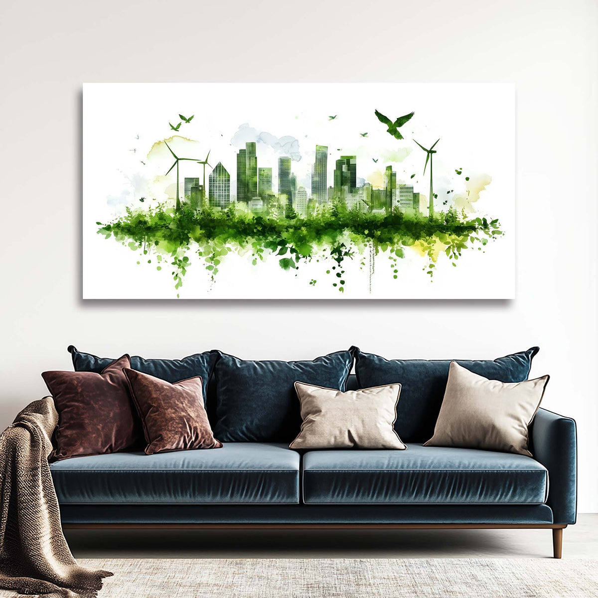 Yellow Urban Nature Wall Art Canvas Painting Prints Artwor Office Bedroom Living Room Decor
