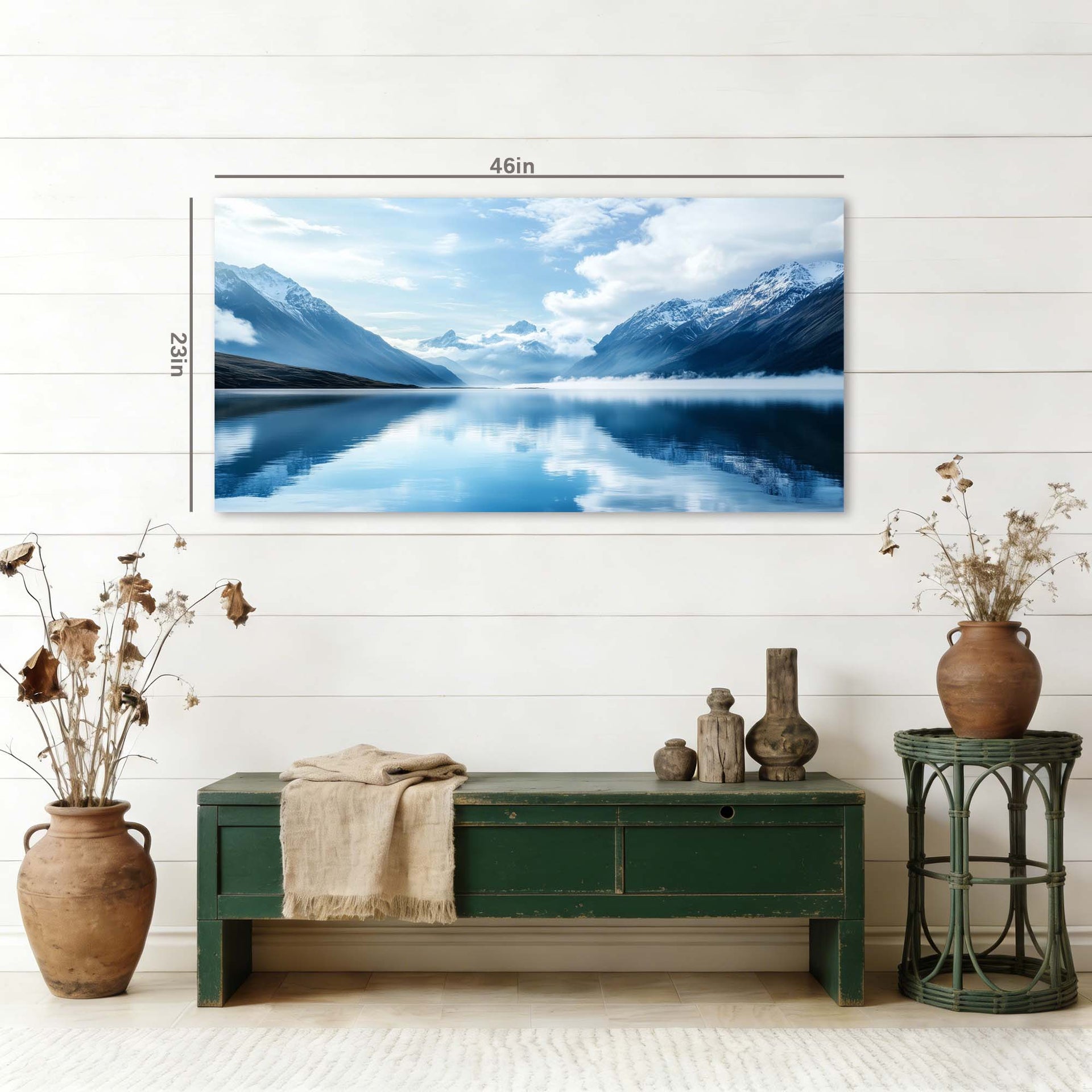 Blue Nature Wall Art for Living Room Canvas Painting Prints Art Deco Artwork Office Bedroom Decor