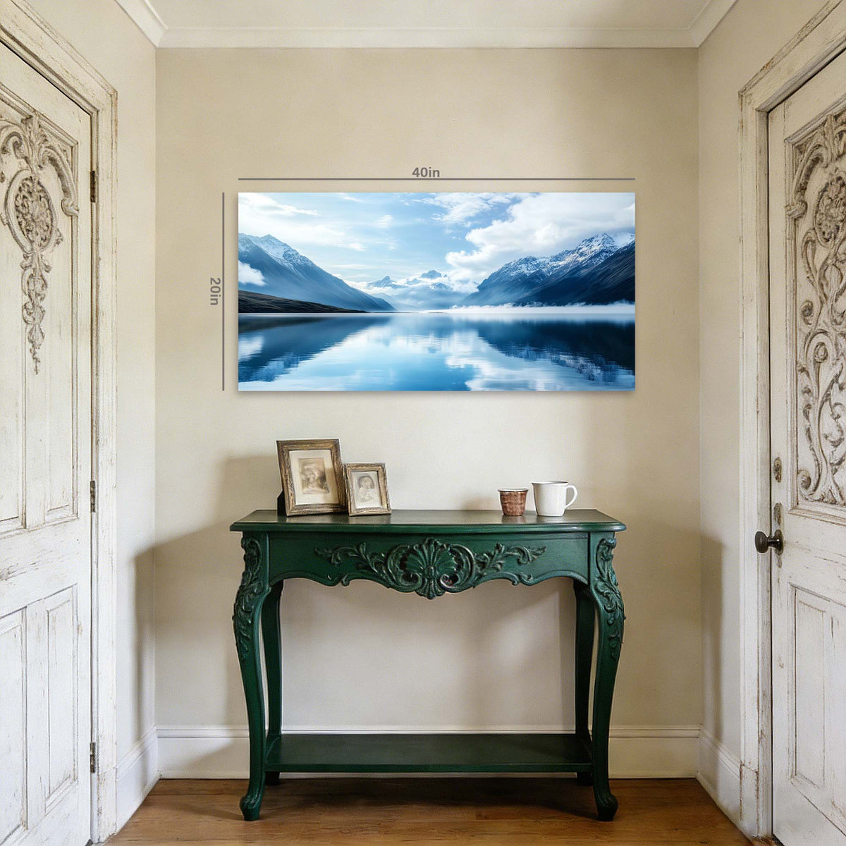 Blue Nature Wall Art for Living Room Canvas Painting Prints Art Deco Artwork Office Bedroom Decor